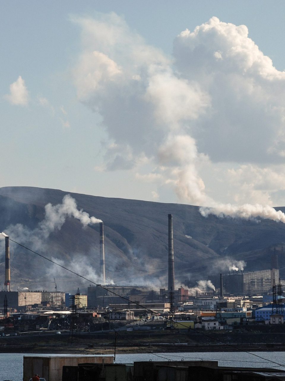 Norilsk, Russia: A large amount of harmful emissions significantly impairs the environment.